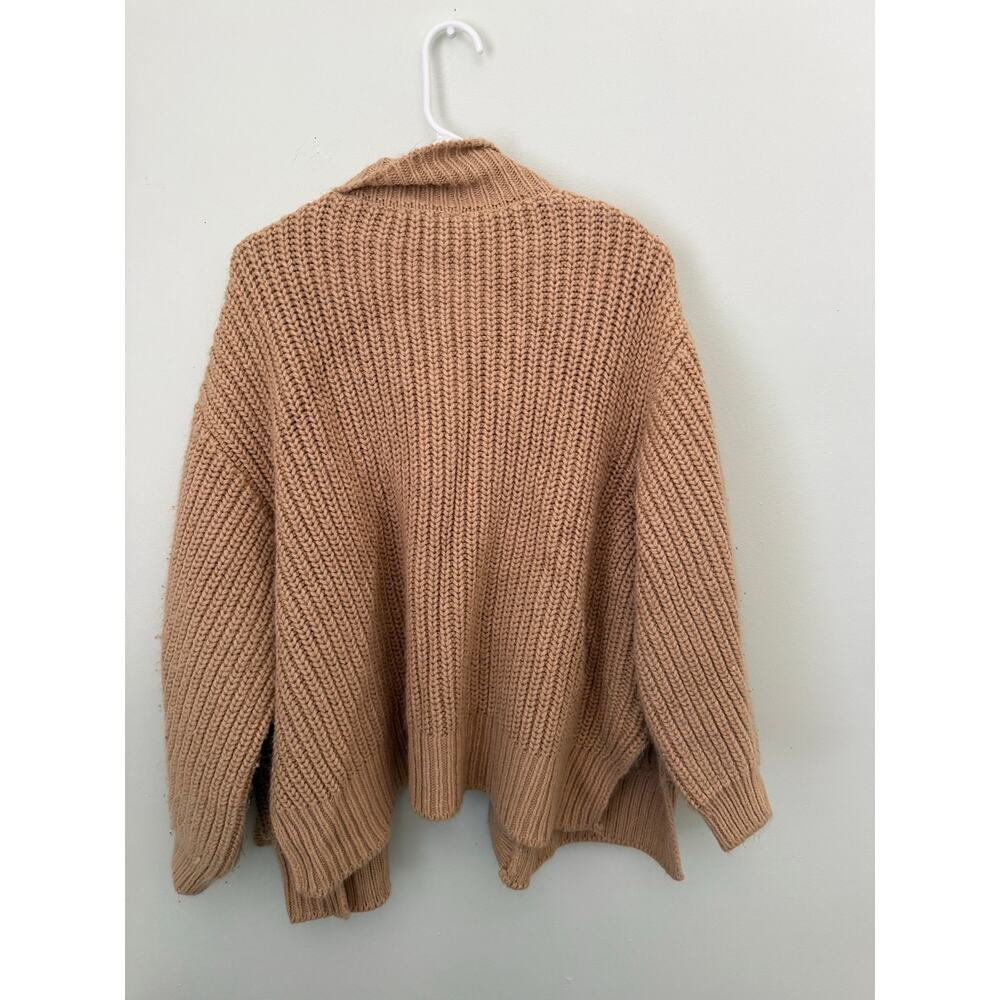 Open Front Baggy Oversized Chunky Knit Zara Cardigan Sweater with Pockets - Picture 3 of 9